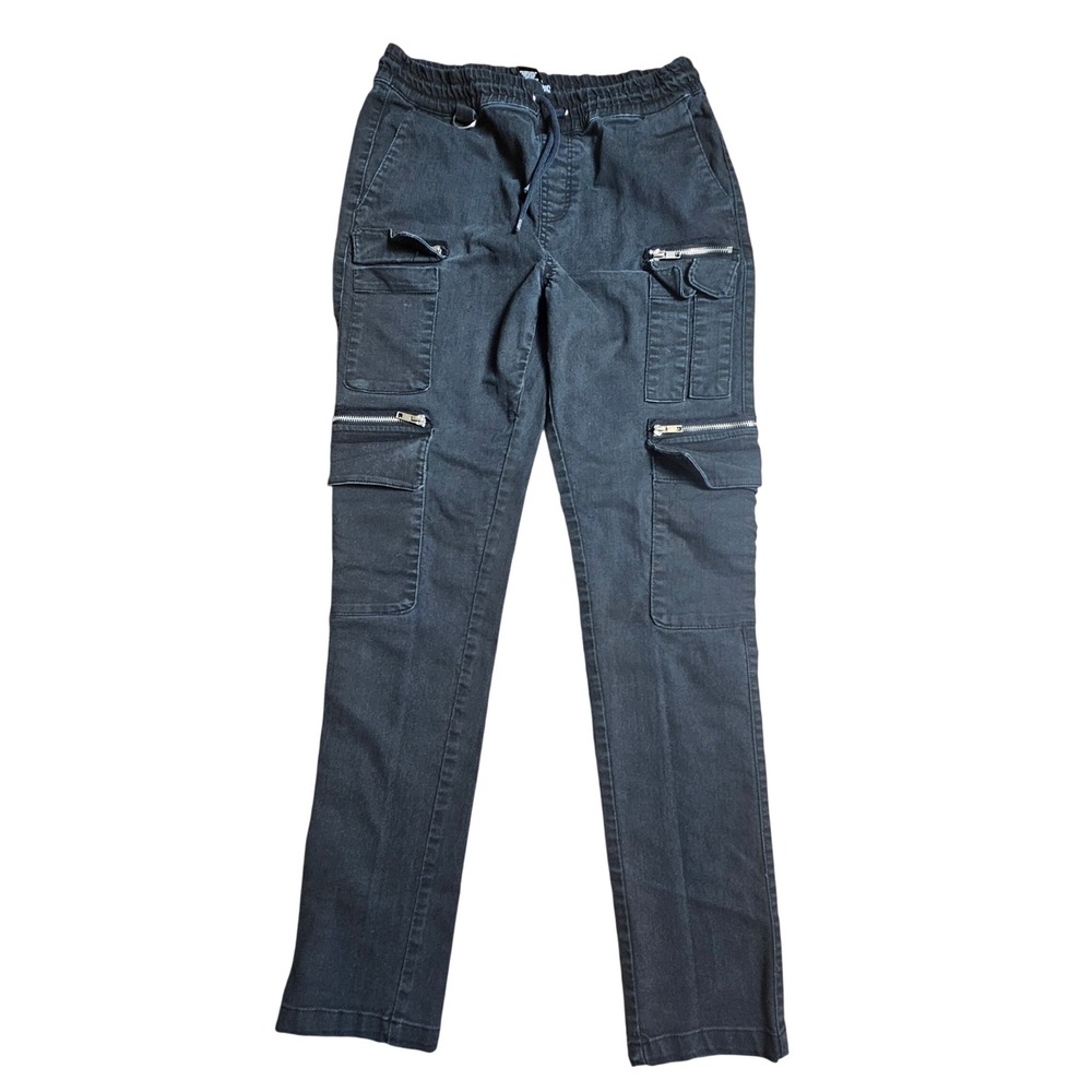 Hot Topic Mens Cargo Jogger Pants M/30 Slim Stretch Zipper Pockets 13249988